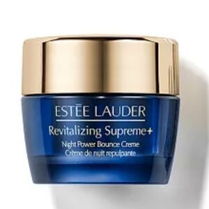 Estee Lauder Revitalizing Supreme+ Night Cream in deep blue with gold lid